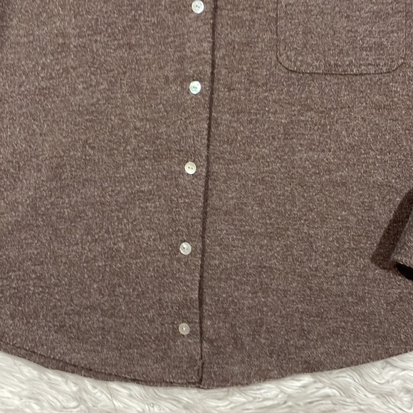 Donni Brushed Sweater Button Down Cho Brown Shirt Jacket Shacket - Picture 10 of 13